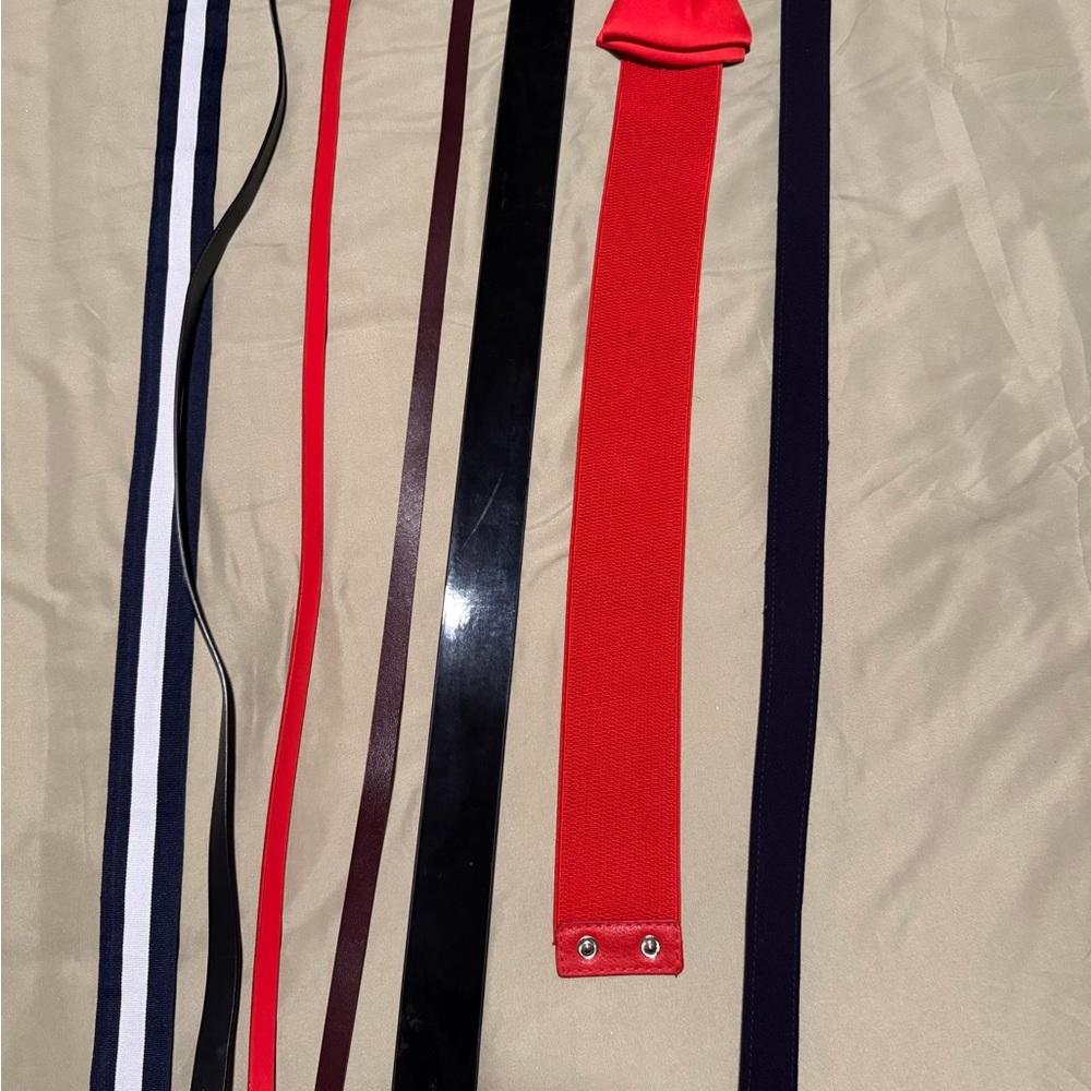 Calvin Klein Women's Belt Set - Red, Black, Navy, White